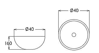 PIE040W  PIETRA ΛΕΥΚΟΣ ΝΙΠΤΗΡΑΣ Φ40cm