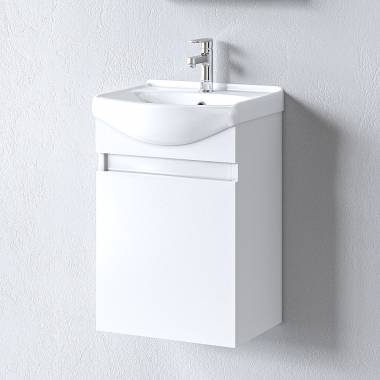 Πάγκος SIENA WHITE 45 S3BSI045GL0 45x31x60cm, Νιπτήρας 45x36cm