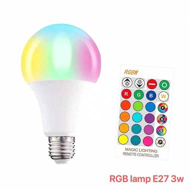 Λάμπα LED RGB - E27 - 3W - 313540