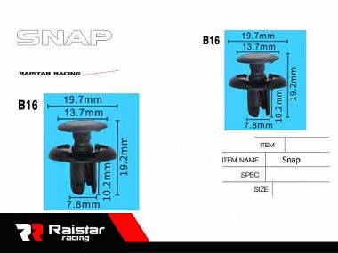 Σετ συνδετήρες αυτοκινήτου - 10pcs - R-F16101-05 - 180855