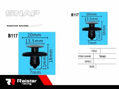 Σετ συνδετήρες αυτοκινήτου - 10pcs - R-F16101-18 - 180860