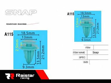 Σετ συνδετήρες αυτοκινήτου - 10pcs - R-F16101-04 - 180854