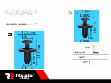 Σετ συνδετήρες αυτοκινήτου - 10pcs - R-F16101-06 - 180863