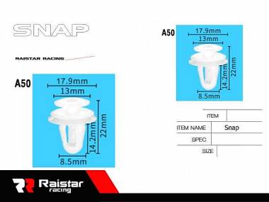 Σετ συνδετήρες αυτοκινήτου - 10pcs - R-F16101-03 - 180853