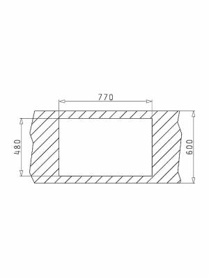 Pyramis Athena Extra 2B Ένθετος Νεροχύτης Inox Σατινέ Μ79xΠ50cm Ασημί 107153101