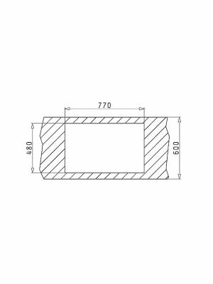 Pyramis Alea 2B Ένθετος Νεροχύτης Inox Σατινέ Μ79xΠ50cm Ασημί 107157601