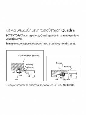 Elleci Quadra 130 Metaltek Ένθετος Νεροχύτης από Συνθετικό Γρανίτη Μ79xΠ50cm Ghisa