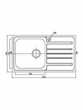 Karag BL 802 ΡΔ Ένθετος Νεροχύτης Inox Σατινέ Μ86xΠ50cm Ασημί