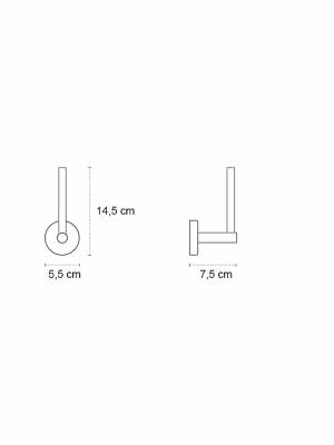 Karag Uno 1409 Χαρτοθήκη Επιτοίχια Inox Ασημί