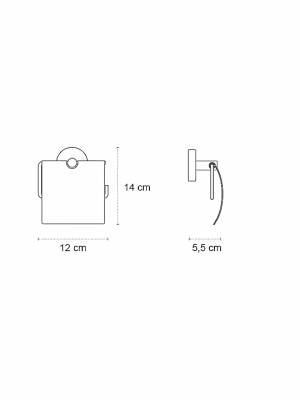 Karag Uno 1403 Χαρτοθήκη Επιτοίχια Inox Ασημί