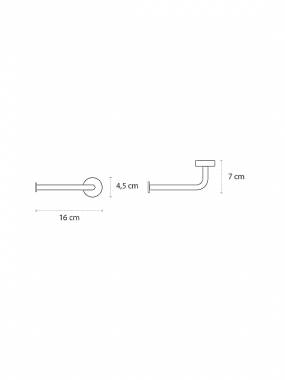 Karag Moderno 2401 Χαρτοθήκη Επιτοίχια Inox Ασημί