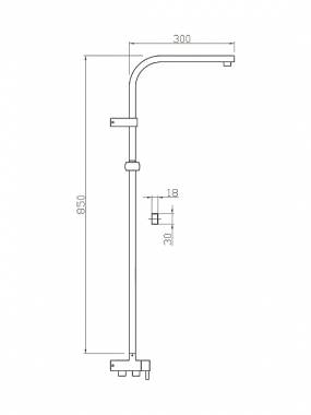 Tema Hill Bianco Plus Στήλη Ντουζ 85cm  53110