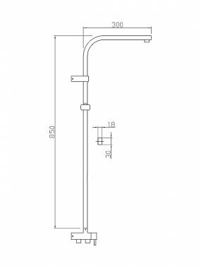 Tema Hill Στήλη Ντουζ 85cm Chrome Κωδικός: 53110-1