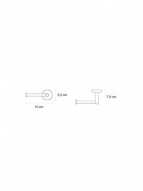 Karag Uno 140199 Χαρτοθήκη Επιτοίχια Inox Satine