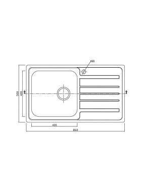 Karag BL 802 PA Ένθετος Νεροχύτης Inox Σατινέ Μ86xΠ50cm Ασημί