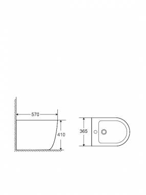 Karag Λεκάνη κρεμαστή rimless με κάλυμμα  λευκή γυαλιστερή MILOS LT046E-NR