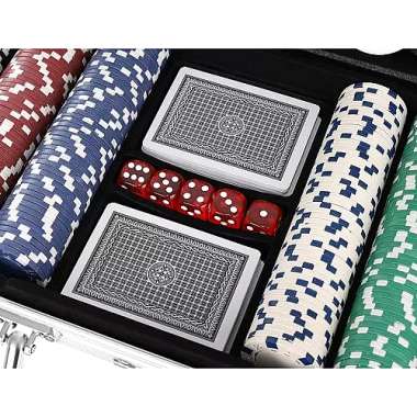 OLYMPUS POKER SET 300 ανθεκτικές μάρκες με 2 τράπουλες σε SUPER βαλιτσάκιi