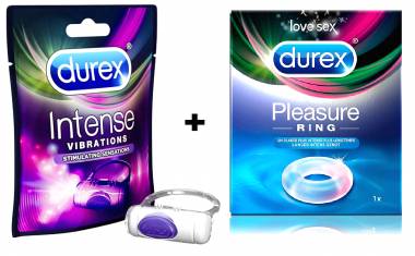 Durex Intense Vibrations Cock Ring sex toy + Durex Pleasure Ring Sex Toy