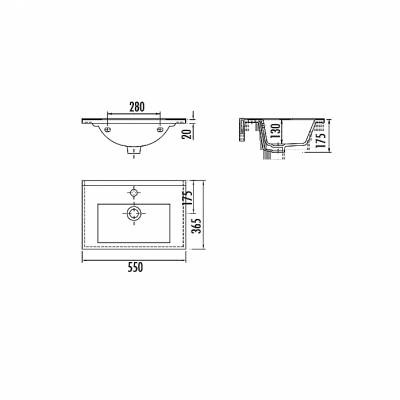 SU055 ΝΙΠΤΗΡΑΣ ΕΠΙΠΛΟΥ SLIM 55 cm (TR)