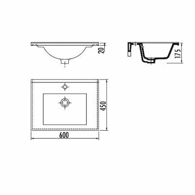 SU060 ΝΙΠΤΗΡΑΣ ΕΠΙΠΛΟΥ SLIM 60 cm (TR)