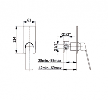 9940 SLEEK ΜΕΙΚΤΗΣ ΕΝΤΟΙΧΙΣΜΟΥ 1 ΕΞΟΔΟΥ9940 SLEEK 1 WAY CONCEALED SHOWER MIXER